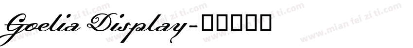 Goelia Display字体转换